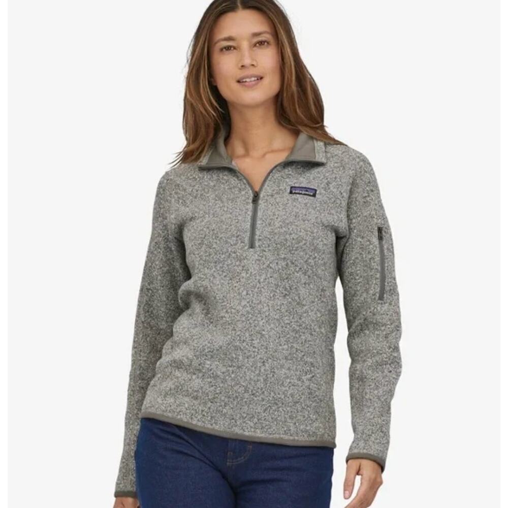 Patagonia Women's Better Sweater 1/4 Zip Pullover Jacket Sweater Grey Size XS